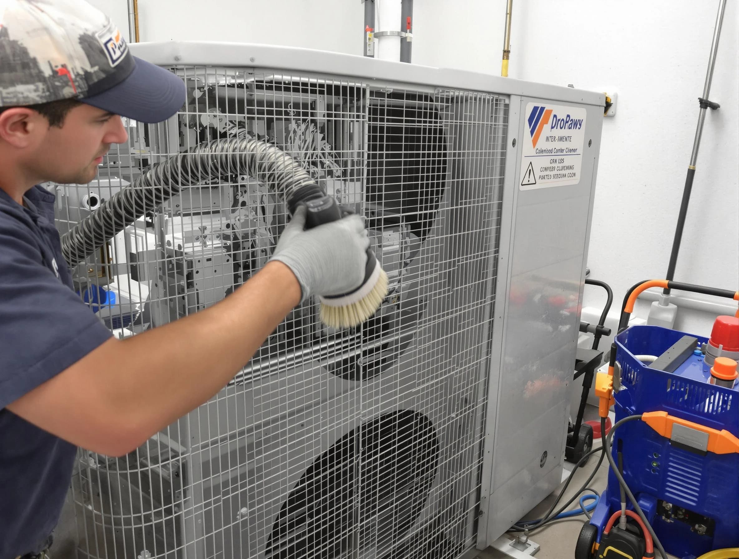 Corona Air Duct Cleaning specialist performing precision AC coil cleaning for improved system performance in Corona